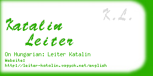 katalin leiter business card